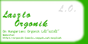 laszlo orgonik business card
